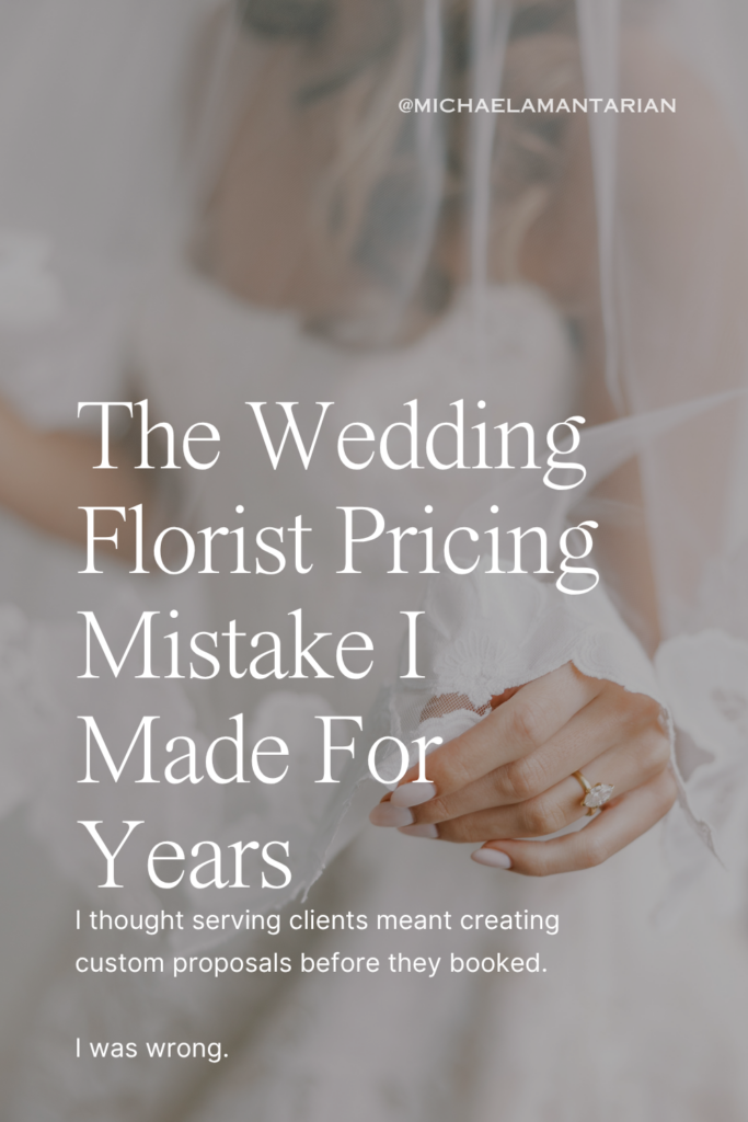 Wedding flower consultation focused on budget planning